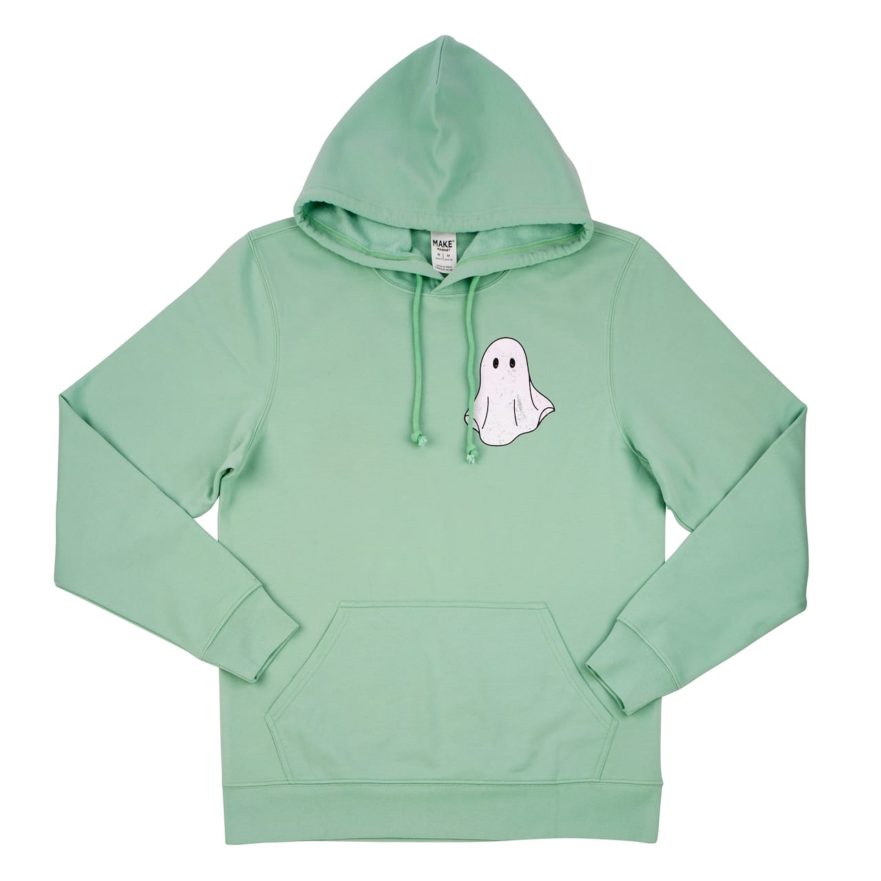 Light Green Pocket Ghost Adult Pullover Hooded Sweatshirt by Celebrate It™